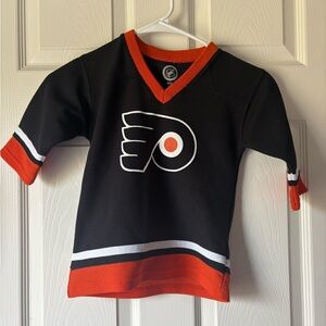 NHL Kids Black, Orange & White Hockey Jersey with Team Logo